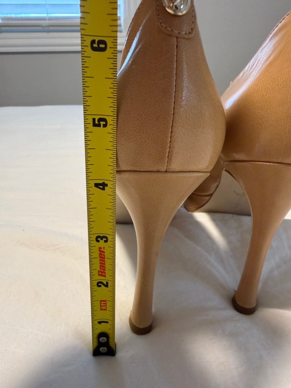 Ivanka Trump Tan Peep Toe Platform Pumps - Picture 5 of 7